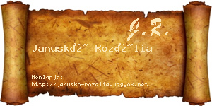 Januskó Rozália névjegykártya