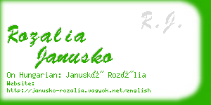 rozalia janusko business card